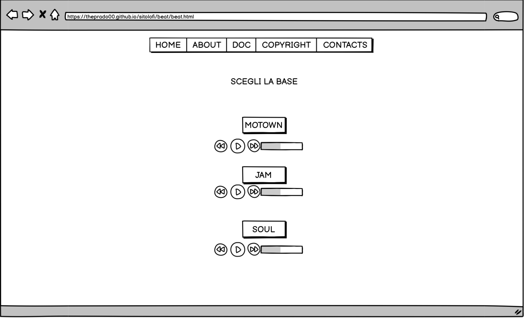 wireframe home